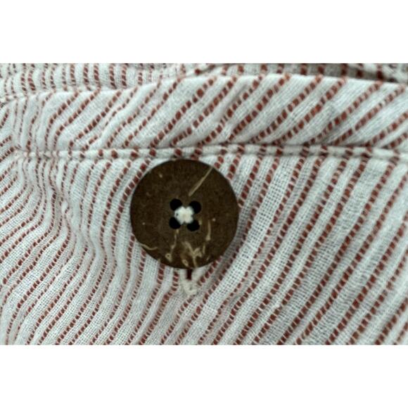 Free People Harem Pants Textured High Waist 0 Summer Beach Crop Nautical Stripes - Picture 6 of 16